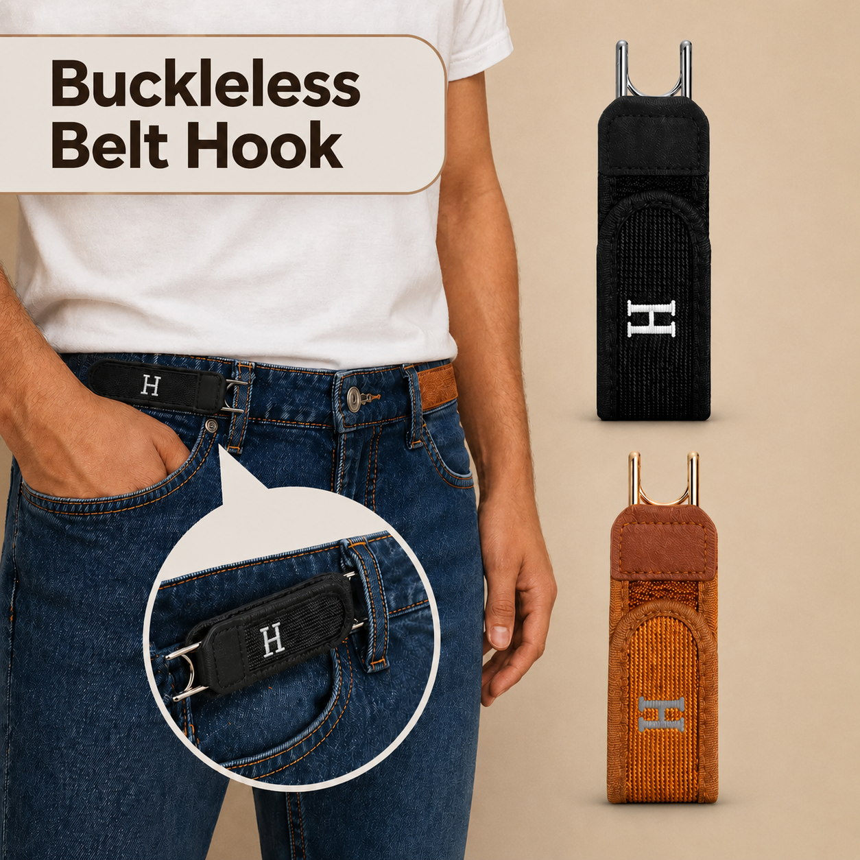 HiddenHook™ Buckle-Free Belt
