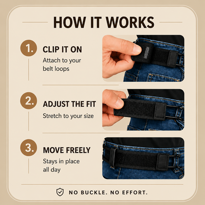 HiddenHook™ Buckle-Free Belt